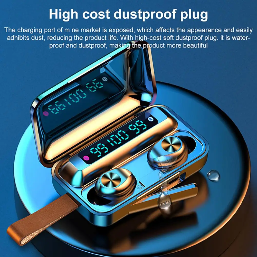 

F9-11 TWS Waterproof Bluetooth 5.0 Touch 9D Stereo Earphones With Microphone Sports Waterproof HIFI Headset for Phone