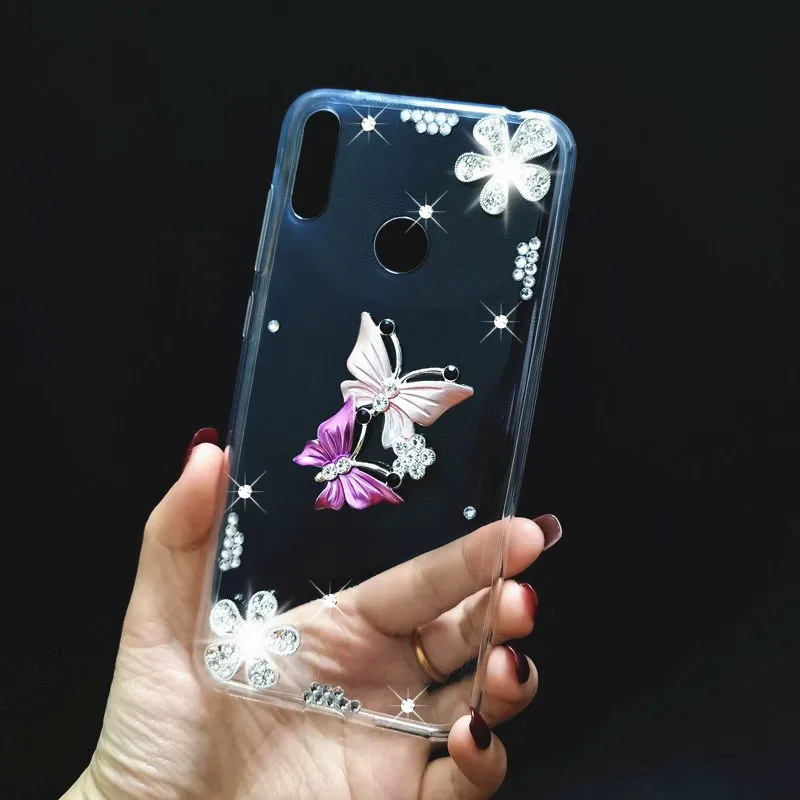 Блестящий чехол P40 P20 Lite E Pro для Huawei Honor 7c 7a 9 10 20 8A 8S 8X 8C Y5 Y6 Y7 Y9 2019 со стразами |