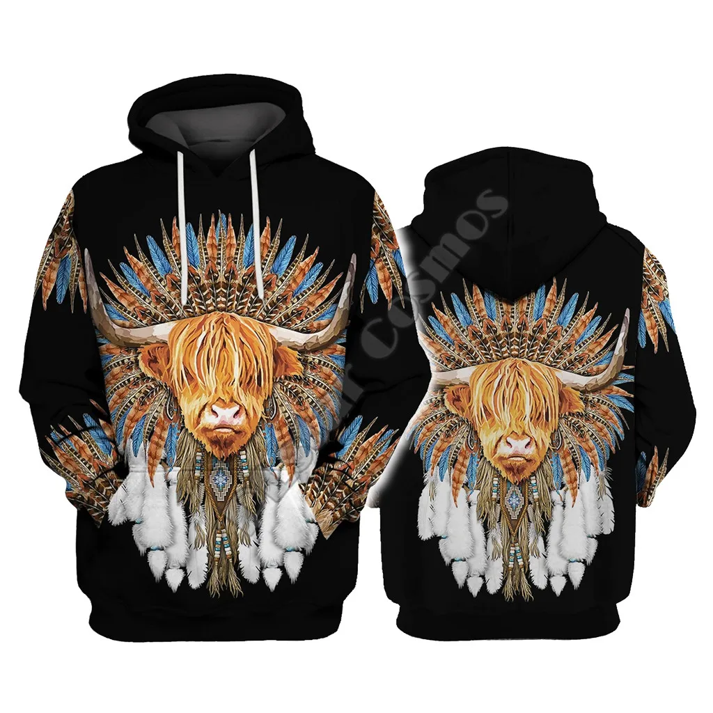 

Свитшот для мужчин и женщин Highland с объемным рисунком крупного рогатого скота