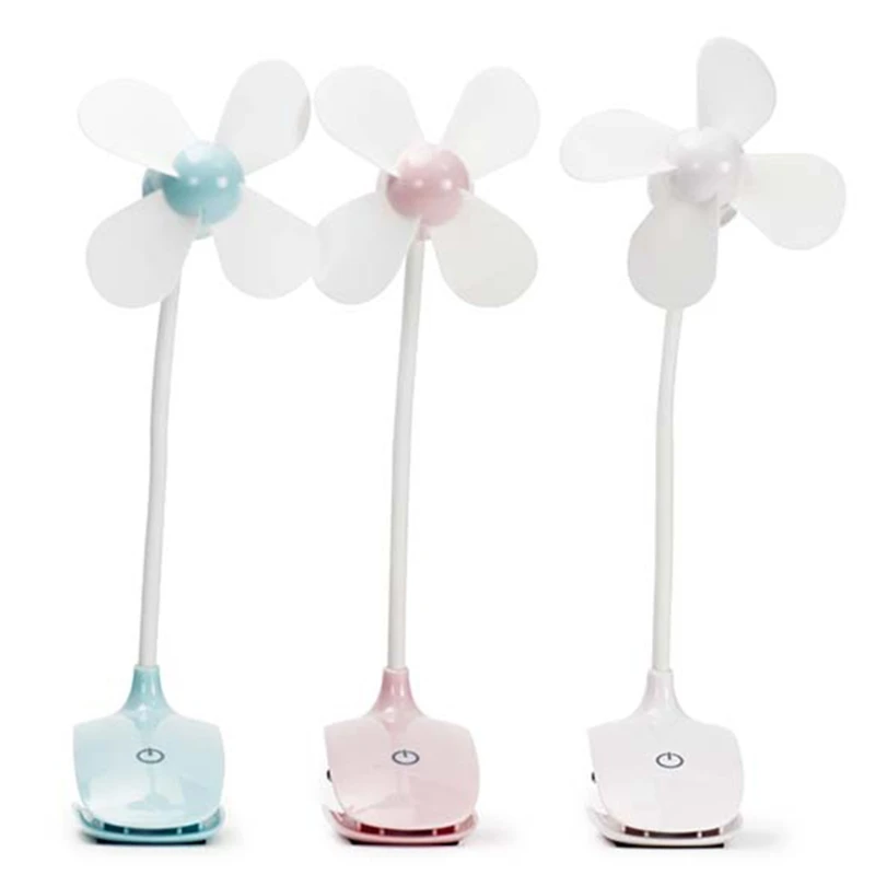 

Mini Portable USB Rechargeable Touch Swith Electric Fan Desk Clip Air Cooler New