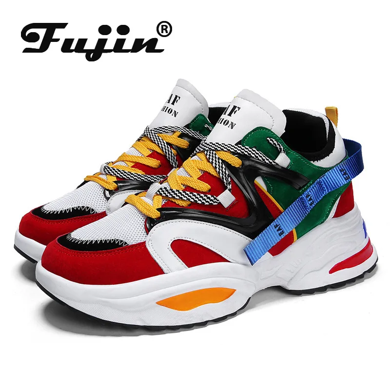 Fujin/Женские повседневные кроссовки на платформе Женская обувь плоской подошве