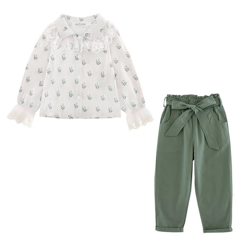 Новое поступление 2019 модный осенний костюм для девочек комплект из 2 предметов с