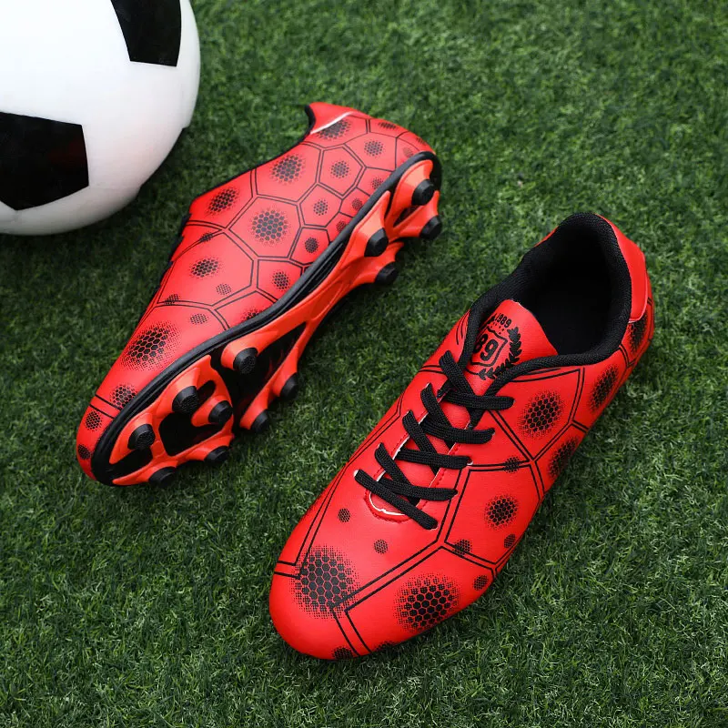 Red MWY Turf Футбол обувь для мужчин TF хард корт кроссовки футбольные бутсы Крытый тренировочные туфли Chaussure De Foot обувь для футзала плюс размер - Цвет: Red