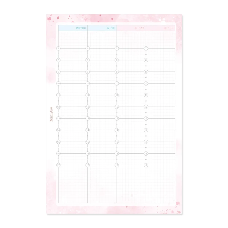 MyPretties Fantasy Vertical Weekly Planner Refill Papers 40 Sheets A5 A6 Filler for 6 Hole Binder Organizer Notebook  Канцтовары