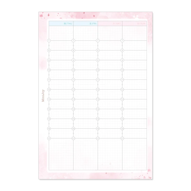 MyPretties Fantasy Vertical Weekly Planner Refill Papers 40 Sheets A5 A6 Filler for 6 Hole Binder Organizer Notebook | Канцтовары для