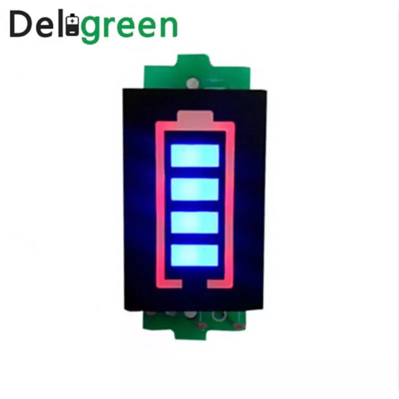 

Single 3.7v 3S 4S 5S lithium battery pack 12V ev battery power indicator, showing percentage SOC meter