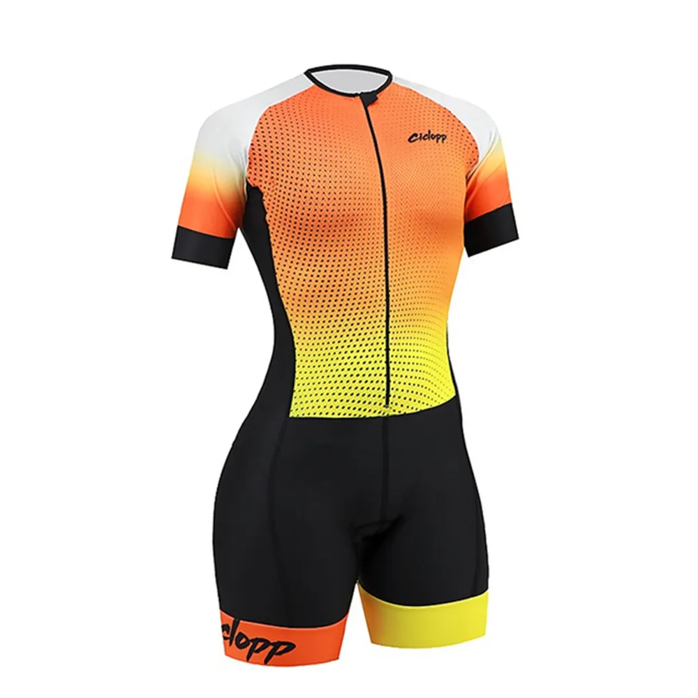 

Ciclopp New Women's professional short sleeved Bicycling Clothing Suit Sweat Clothing Ciclismo Racing Cycling Clothing Jumpsuit