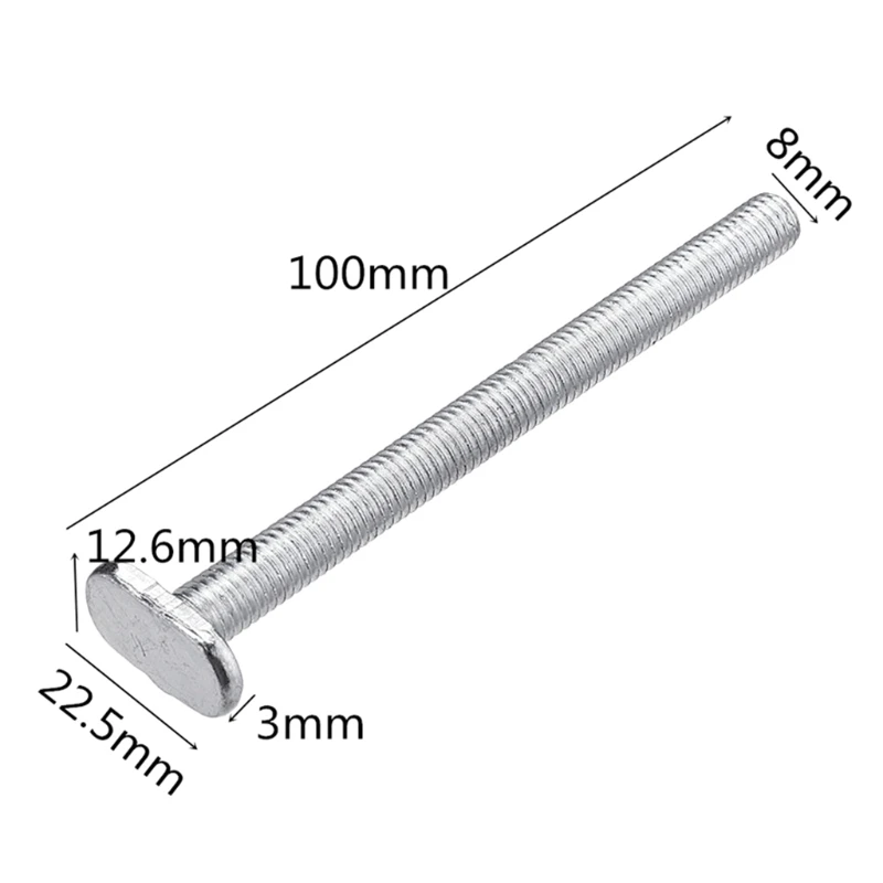 

5Pcs M8 T Nut Screws Spare Part Mount For T-Track Sliding T-Slot Miter Track Jig