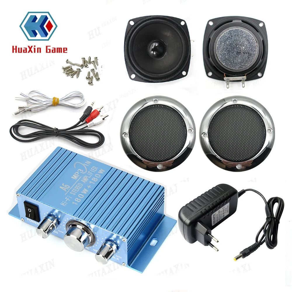 Hi-Fi аудио стерео усилитель аркадная игра аудиокомплект 3-дюймовый динамик для