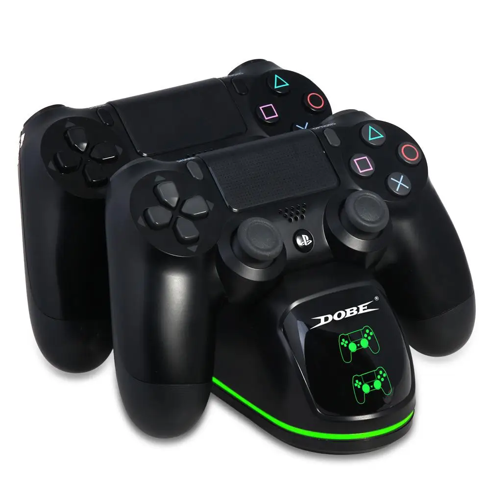 

Подставка для игрового контроллера PS4 BEESCLOVER с двумя USB-портами и функцией быстрой зарядки для PlayStation 4 PS4/Pro/Slim