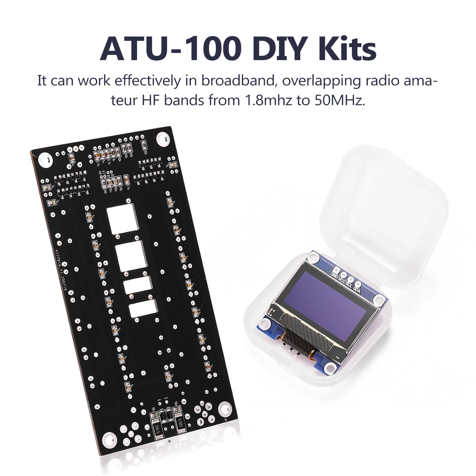 ATU-100 DIY наборы 1 8-50 МГц ATU-100mini автоматический тюнер антенны от N7DDC 7x7 + OLED прошивка