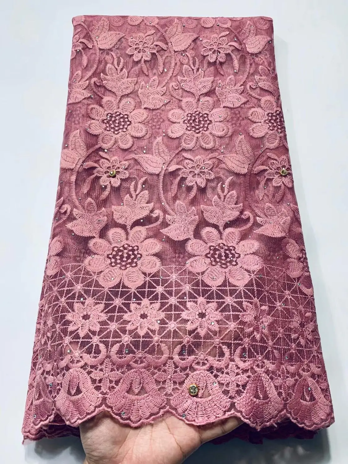 Африканская кружевная ткань с луком Высококачественная французская Тюлевая