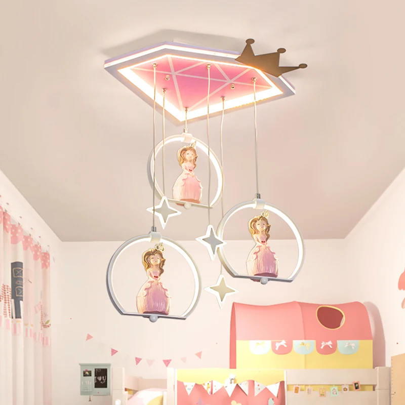 Музыкальный светодиодный светильник для детской спальни комнатная люстра с