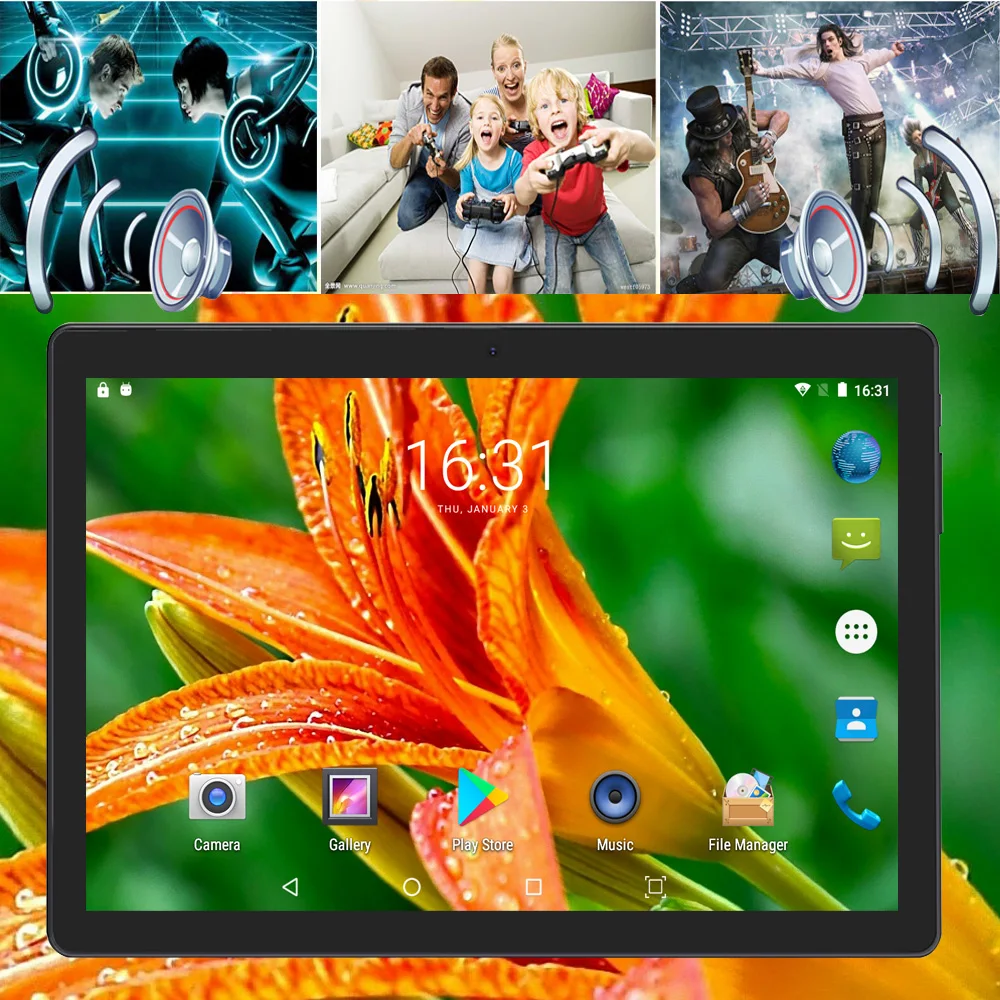 Планшет с 10 1 дюймовым дисплеем Android 7 0 4G/3G Wi Fi Bluetooth 6 Гб/64 ГБ Восьмиядерный