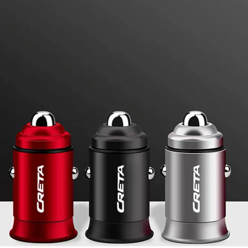 

3.1A Dual Screen USB Universal Car Charger for iPhone 11 8P X 7P XR Phone for hyundai creta ix25 2020 mats car accessories