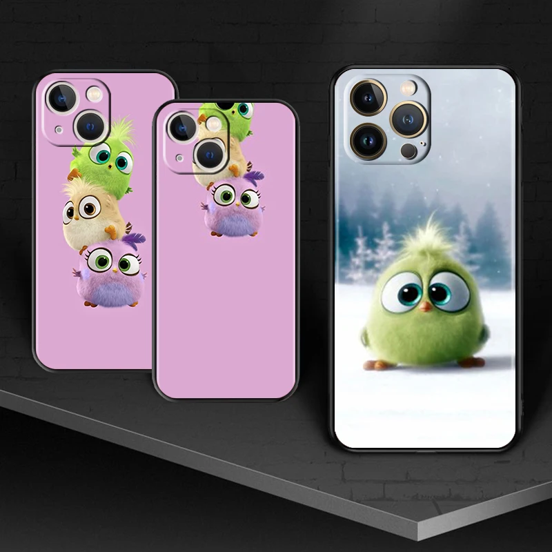 

Funny Bird Cute Cartoon for Apple iPhone 13 12 11 Pro Max mini XS XR X 7 8 6S 5S SE 2020 Soft Black Phone Case Cover