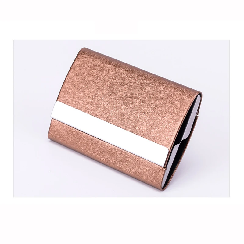 

EZONE Business Card Case Double Sided PU Leather Store 25 Business Cards Fashion Credit Card Holder High Quality Friend Gift