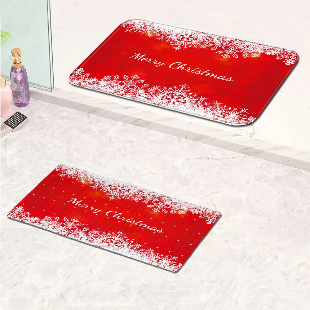 

Christmas Pattern Non-slip Carpet Bath Mat Floor Mat Foot Mat PVC Non-slip Mat