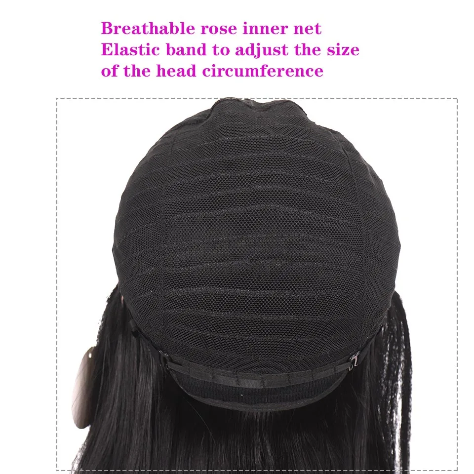 

HOUYAN Bob Wig Straight Hair Lace Wig Black Synthetic Short Bob Wig Women