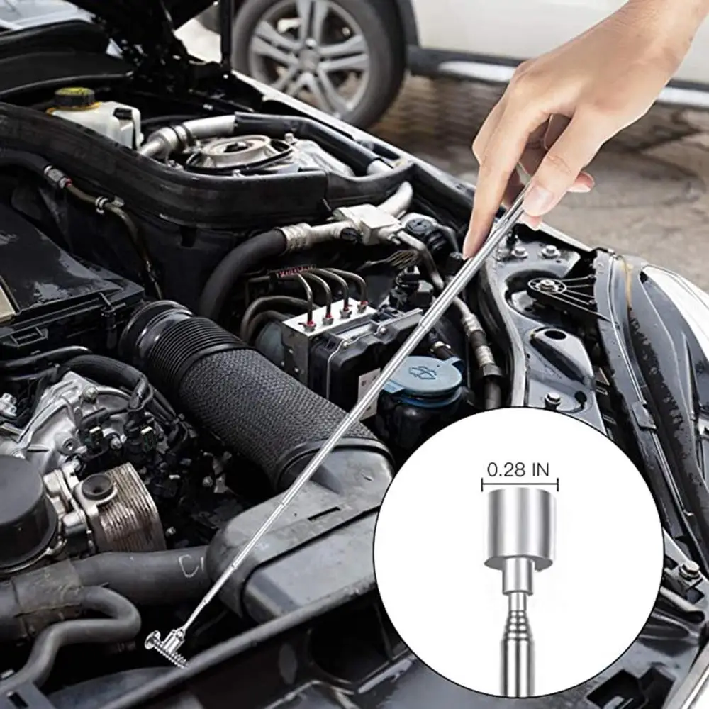 

5pcs set Car Repair Mini Real Stick Neodymium Imanes LED Pick Up Tool Telescopic Magnetic Magnet Tool