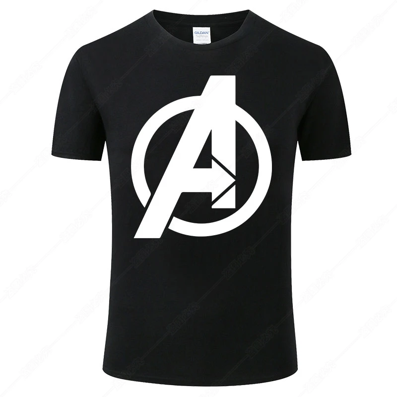 Футболка Мужская/Женская хлопковая с принтом Мстители модная рубашка короткими