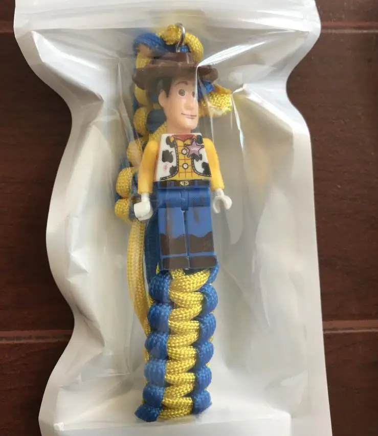 Hudi Buzz Lightyear Paracord браслет для детей супергерой Железный человек розовый Бэтмен Дарт Вейдер кролик Единорог строительные блоки кирпичи игрушки - Metal Color: Hudi
