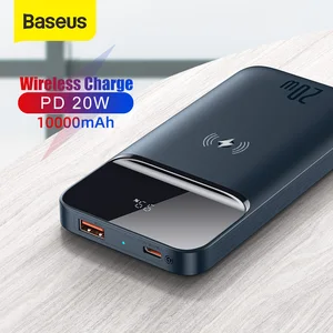 Baseus Power Bank 10000mAh Portable 20W Magnetic Wireless Charger PowerCore External Battery P