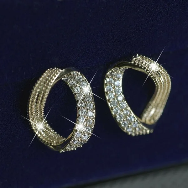 

S925 Silver Color Sterling Earring VVS1 Mini 2 Carats Diamond Kolczyki Orecchini Fine Bizuteria Silver 925 Jewelry Earrings