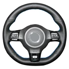 Черная искусственная кожа ручная строчка фотообои для Volkswagen Golf6 GTI MK6 VW Polo GTI Scirocco R PassatCC R-Line