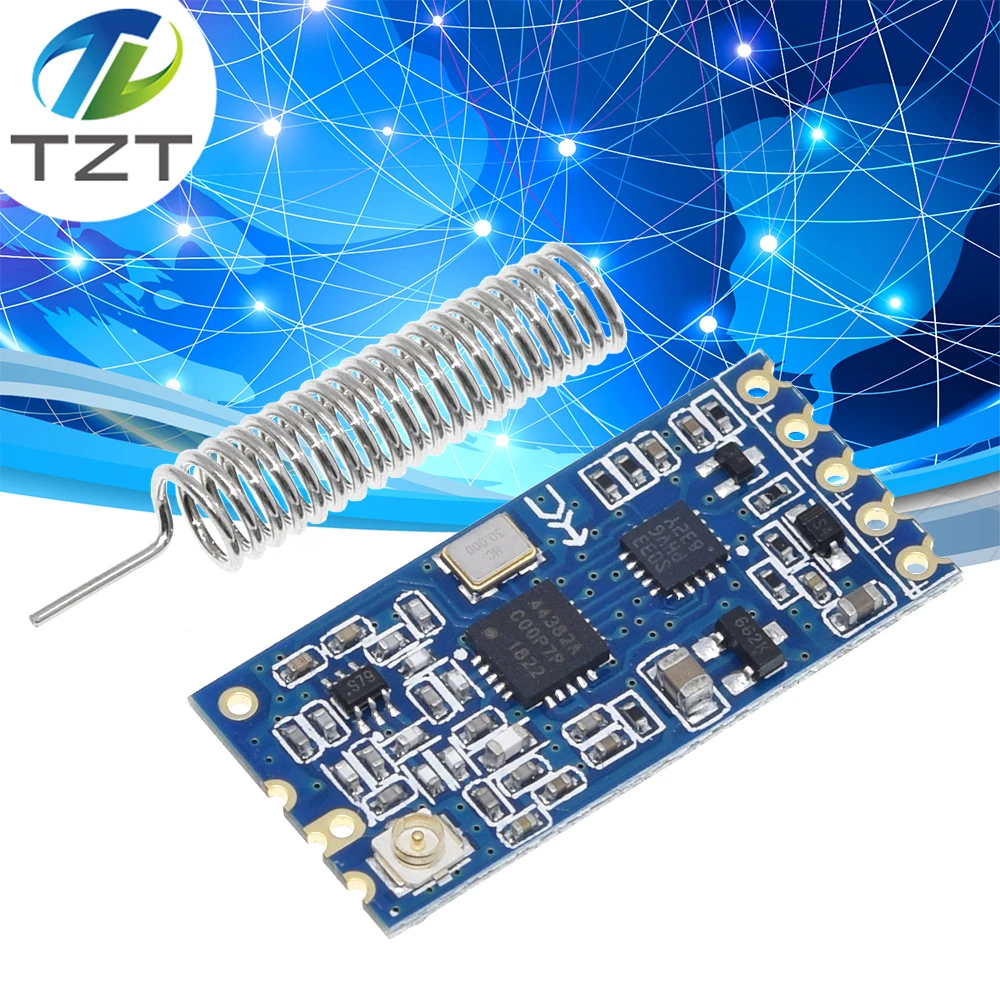 TZT 433 МГц HC-12 SI4463 беспроводной модуль последовательного порта 1000 м Замена Bluetooth