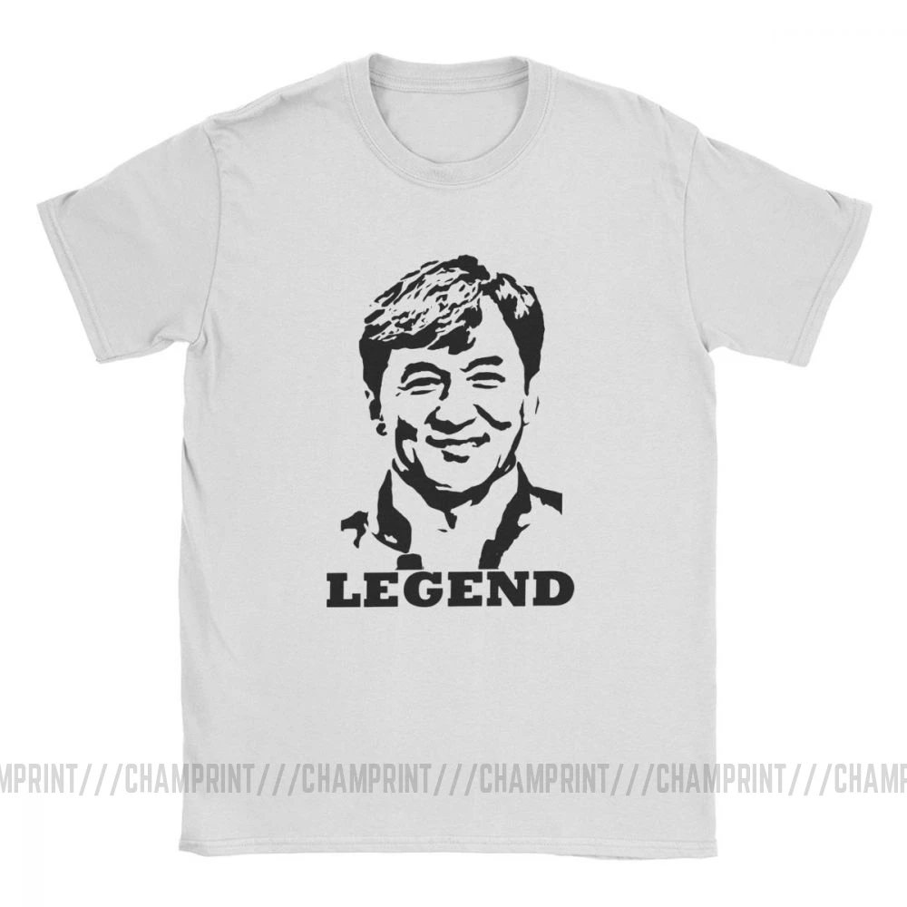 Легенда Джеки Чан короткий рукав Футболка мужская хлопковая забавная футболка с
