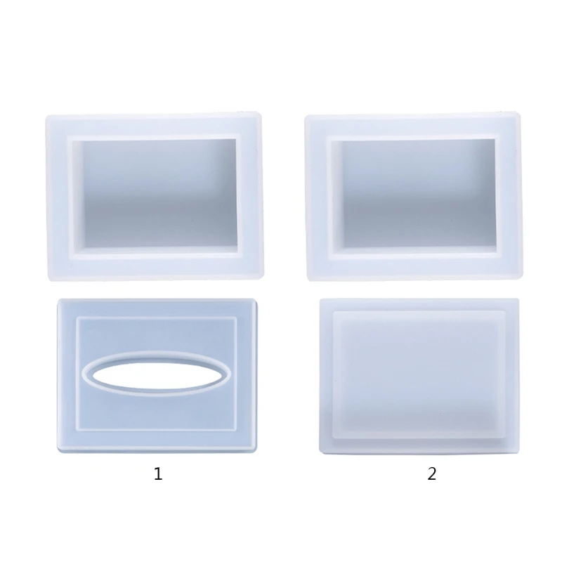

Tissue Box Crystal Epoxy Resin Mold Jewelry Storage Napkin Holder Silicone Mould