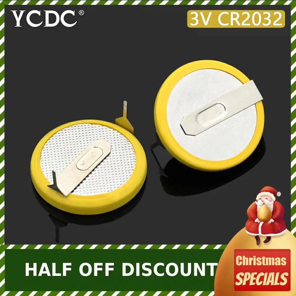 2 шт. 3 в припаянный 2-контактный аккумулятор CR2032 для основной платы пульт