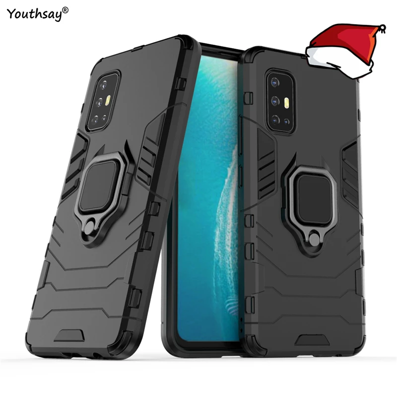 

Чехол для vivo V17, чехол для vivo V17, чехол с кольцом на палец, резиновый армированный Твердый защитный чехол из поликарбоната для телефона vivo V17, чехол