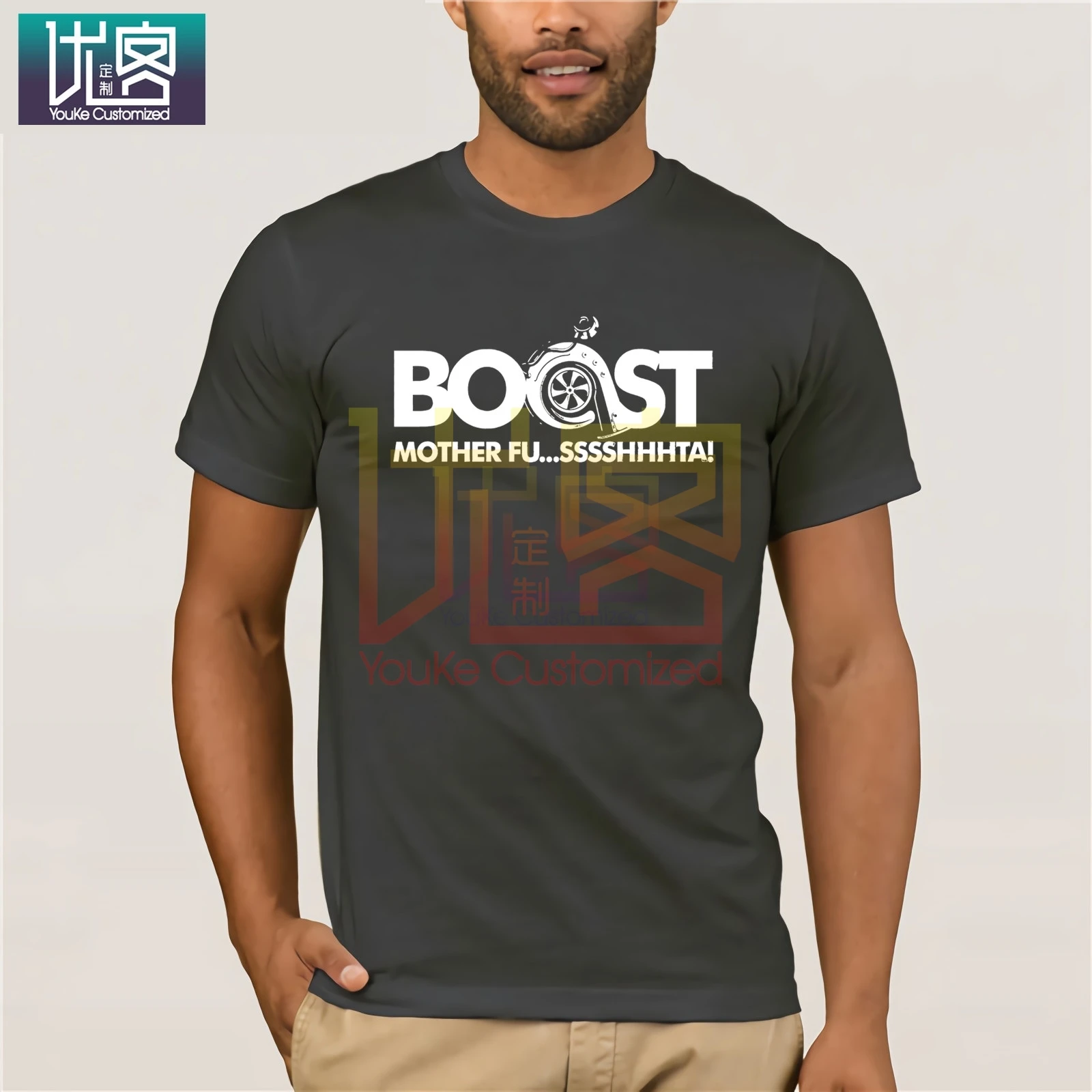 2020 Новая модная мужская 100% хлопковая Футболка с рукавом Boost Мужская футболка