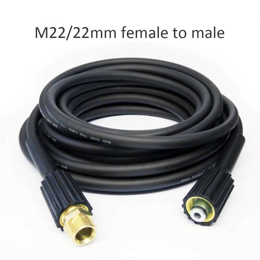 

10m Extension Hose K Series High Pressure Washer Hose M22 Connector Female to Male