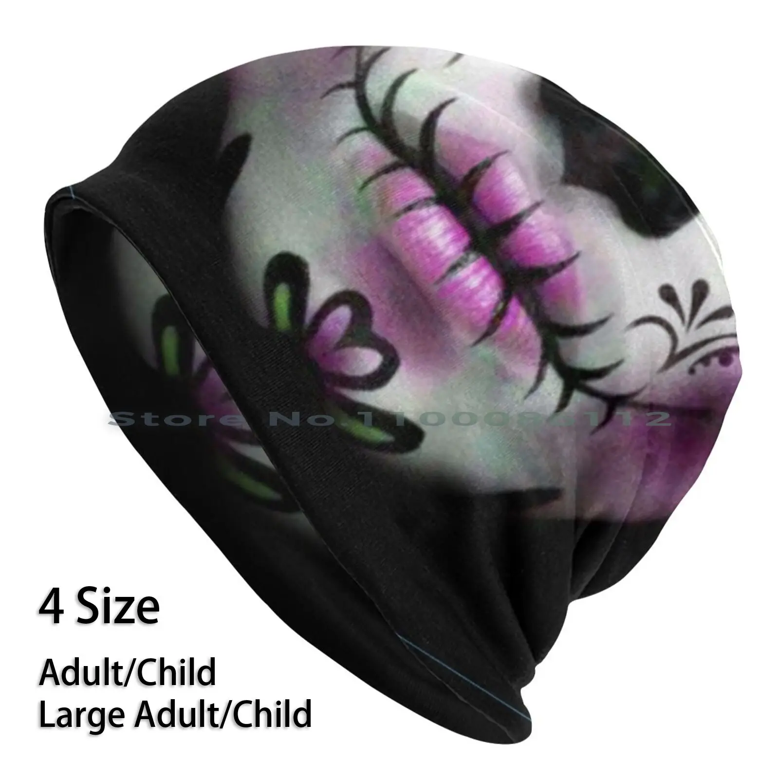 Маска череп! Вязаная Шапка-бини маски защитная Милая маска с красным носом и