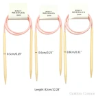 Набор круговых спиц для вязания, 3 шт., бамбуковые деревянные круговые крючки для шитья, инструменты для вязания сделай сам, Au10 20, Прямая поставка