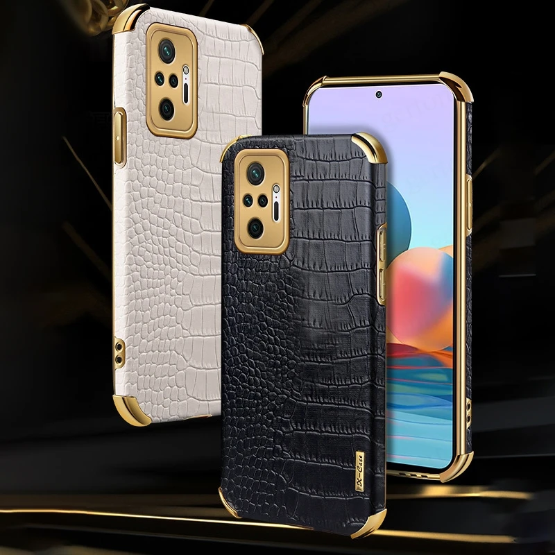 

For Redmi Note 10 Pro Case Crocodile Pattern Leather Case For Xiaomi Redmi Note 10 Pro Max Note 10s Note 10 4G Phone Cover TPU