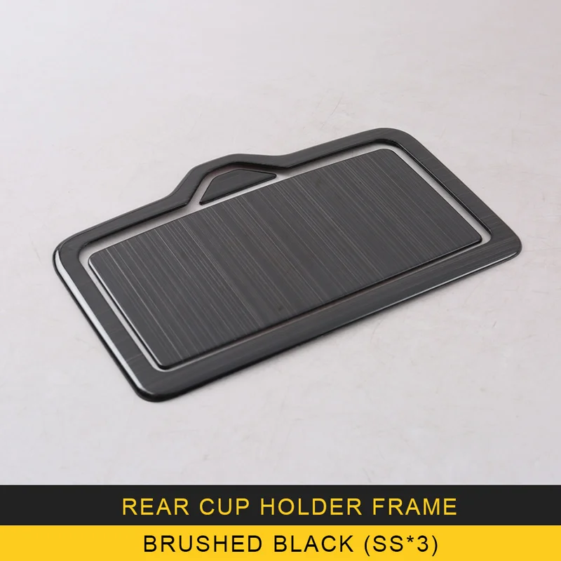 Brushed-blackX3 Для Audi Q5 FY Автомобильная задняя крышка на заднее сиденье держатель для напитков панель накладка рамка наклейка хромированные аксессуары для интерьера - Название цвета: Brushed-blackX3