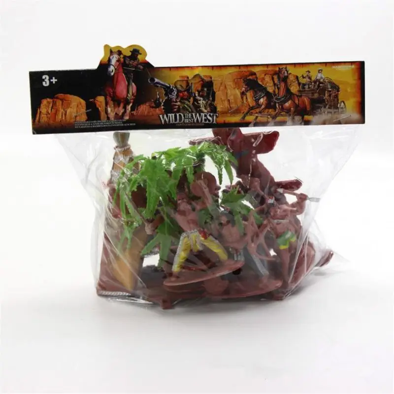 13 шт./компл. оригинальные пластиковые индийские племена модель Американская