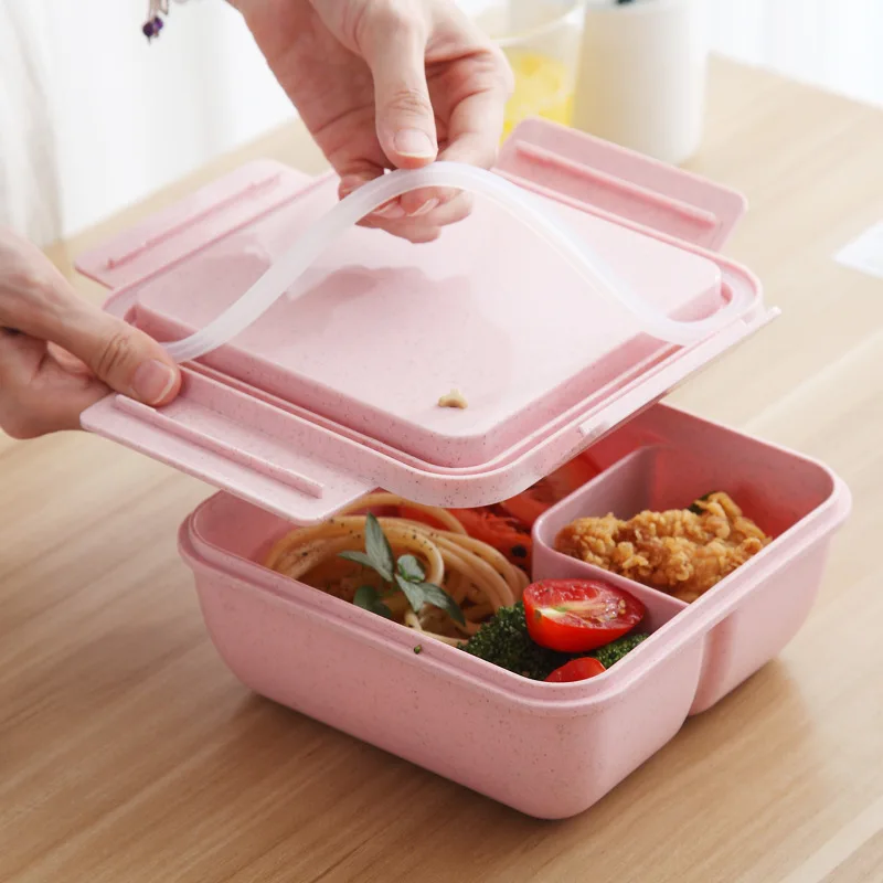 Коробка Bento с перегородкой Портативный Ланч-бокс для микроволновки студентов и
