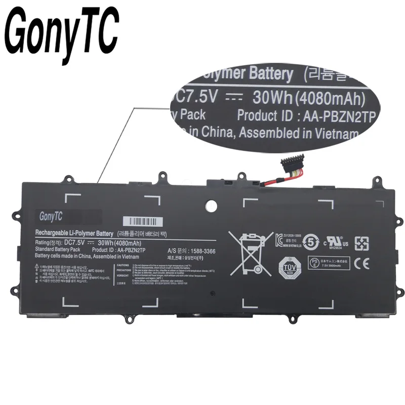 7 5 V 4080 мА/ч 30WH AA-PBZN2TP Оригинальный аккумулятор для ноутбука Samsung Chromebook XE500T1C 905S 915S