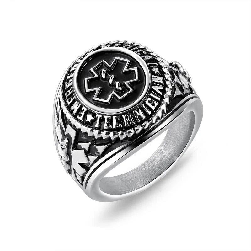 Европейское и американское кольцо из титановой стали мужское в стиле панк с