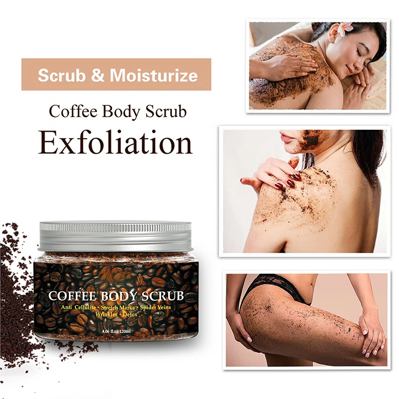 

Coffee Body Scrub Cream Exfoliating Whitening Dead Sea Salt Anti-Cellulite Moisturizing Skin Tightening PR Sale