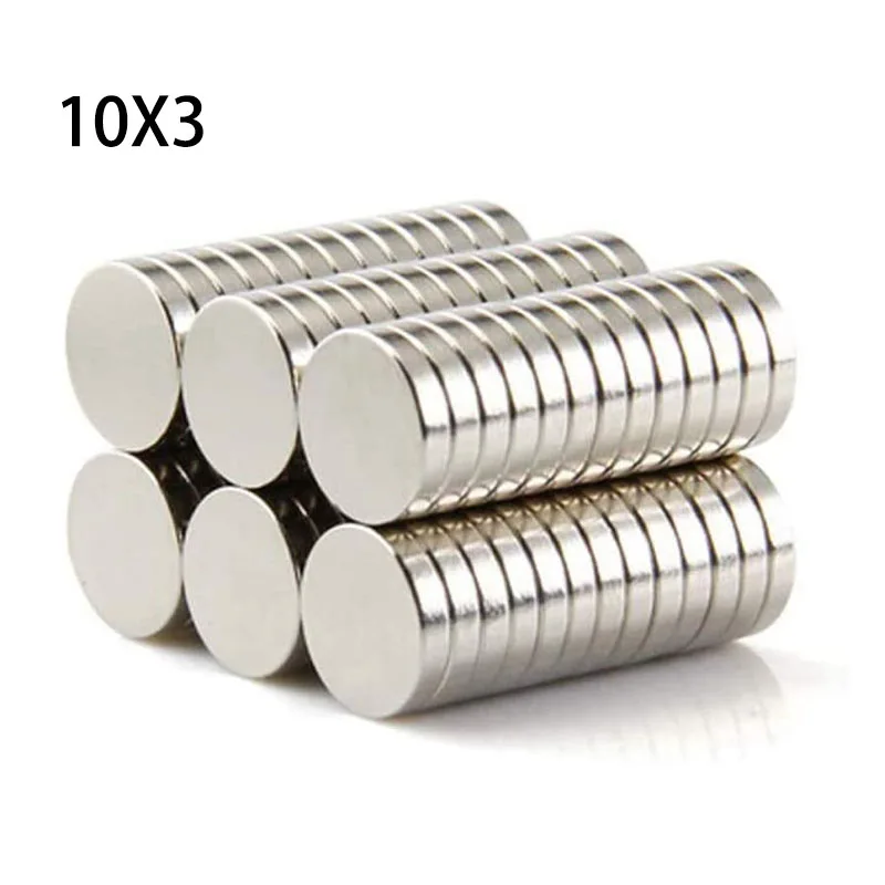 

50/100pcs 10x3mm Permanent NdFeB Super Strong Powerful Magnets N35 Round Magnets 10x3mm Neodymium Magnet imanes de neodimio