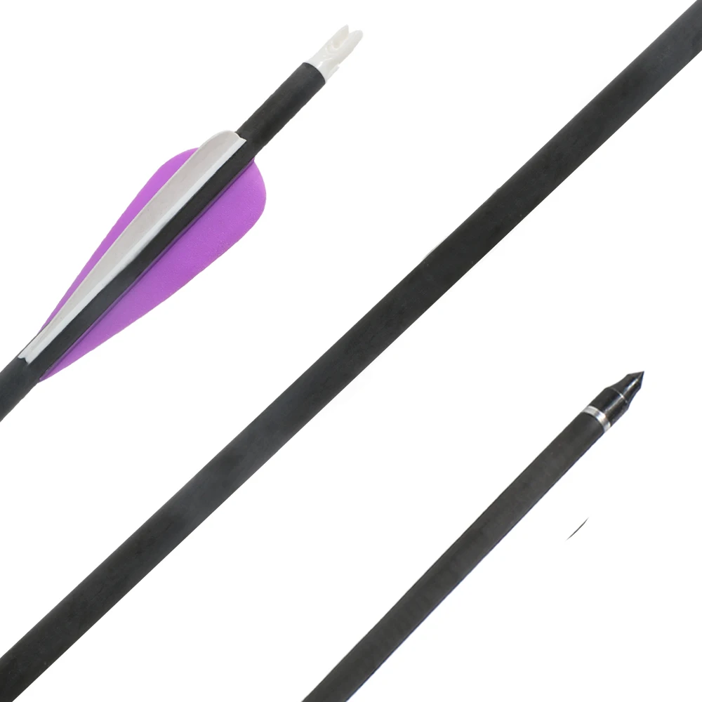 Стрела из углеродного волокна для стрельбы лука 32 дюйма 350 с зернистым винтом 100