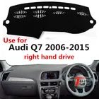 Чехол Taijs для приборной панели автомобиля с правым рулем для Audi Q7 2006-2015, полимерное волокно, защита от УФ, коврик для приборной панели автомобиля для Audi Q7 06-15