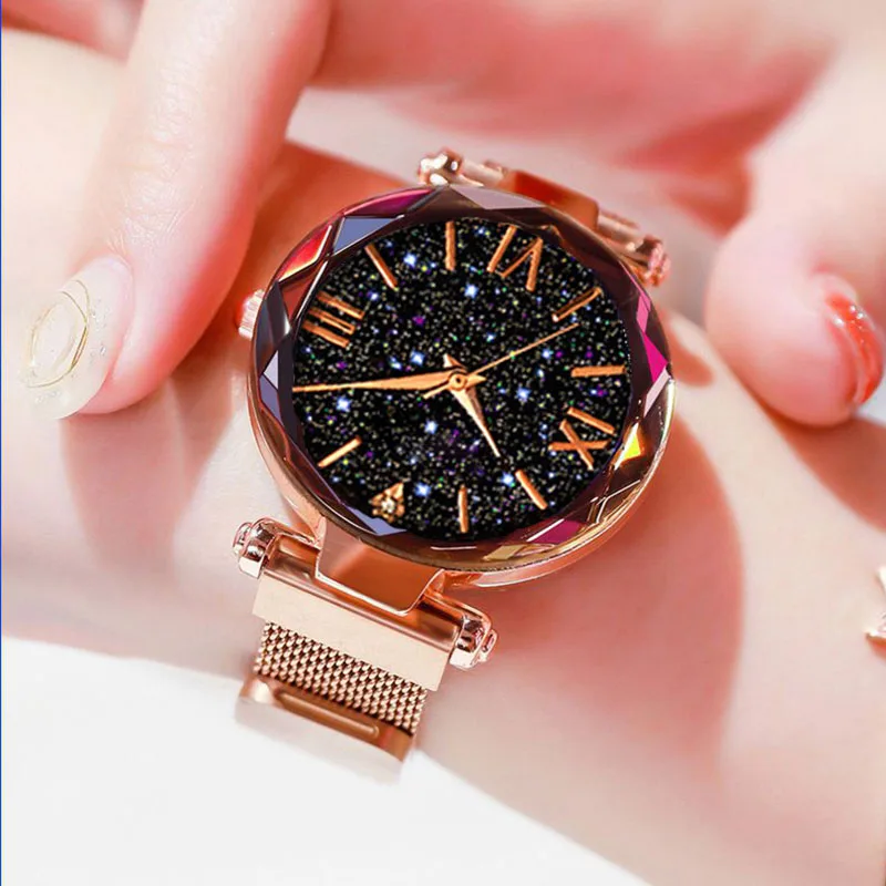 

Luxury Women Watches Magnetic Starry Sky Ladies Wrist Watch Stainless Steel Band Quartz Wristwatch Montre Femme Relogio Feminino