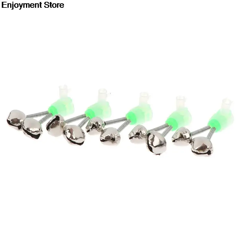5/10 Pcs Fishing Bite Alarms Rod Bells Clamp Tip Clip Ring Green Accessory Hot | Спорт и развлечения